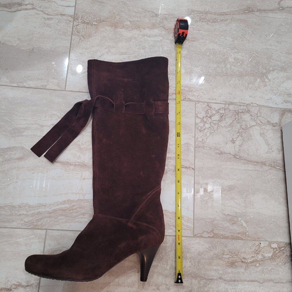 Stunning Chocolate Suede Tall Boots. EU 38. US 8. Paco Herrero. - Picture 5 of 9
